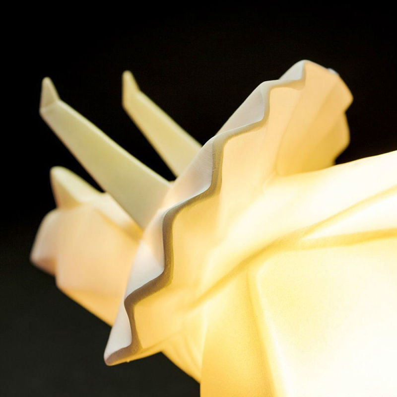 Dino Lamp - Triceratops (White)